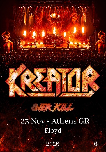 Концерт группы Kreator и Overkill. Тур «Krushers of the World» Концерт группы Kreator и Overkill. Тур «Krushers of the World» в Афинах: билеты