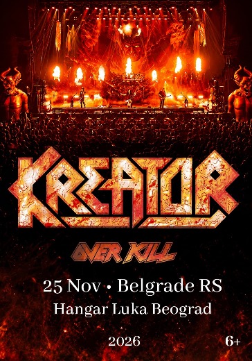 Концерт группы Kreator и Overkill. Тур «Krushers of the World» Концерт группы Kreator и Overkill. Тур «Krushers of the World» в Белграде: билеты