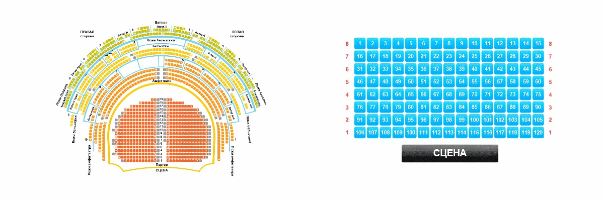 Схема зала Схема зала